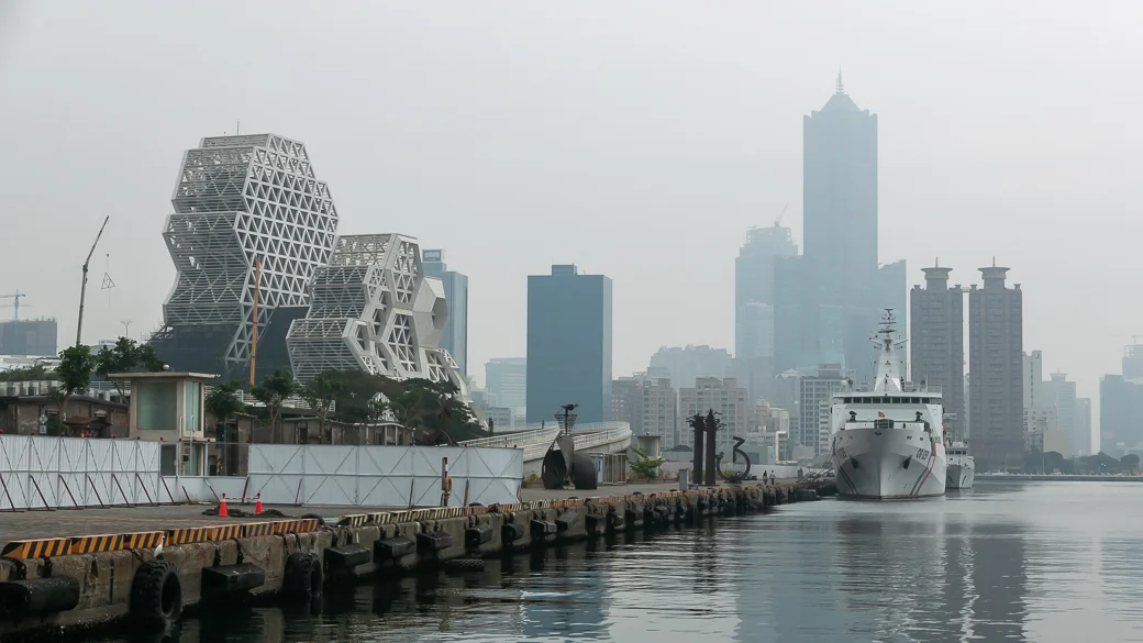A hazy, bad air day in Kaohsiung, Taiwan.