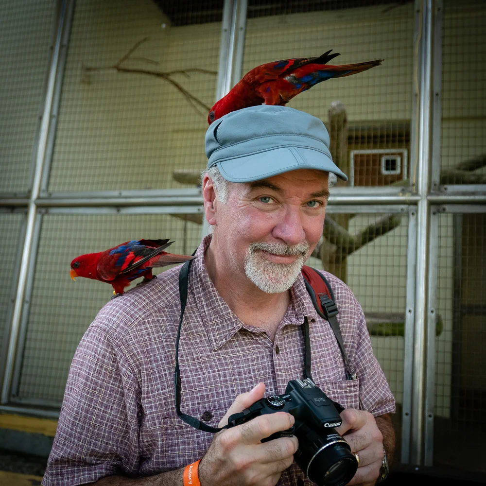 My favorite birder is making new friends.