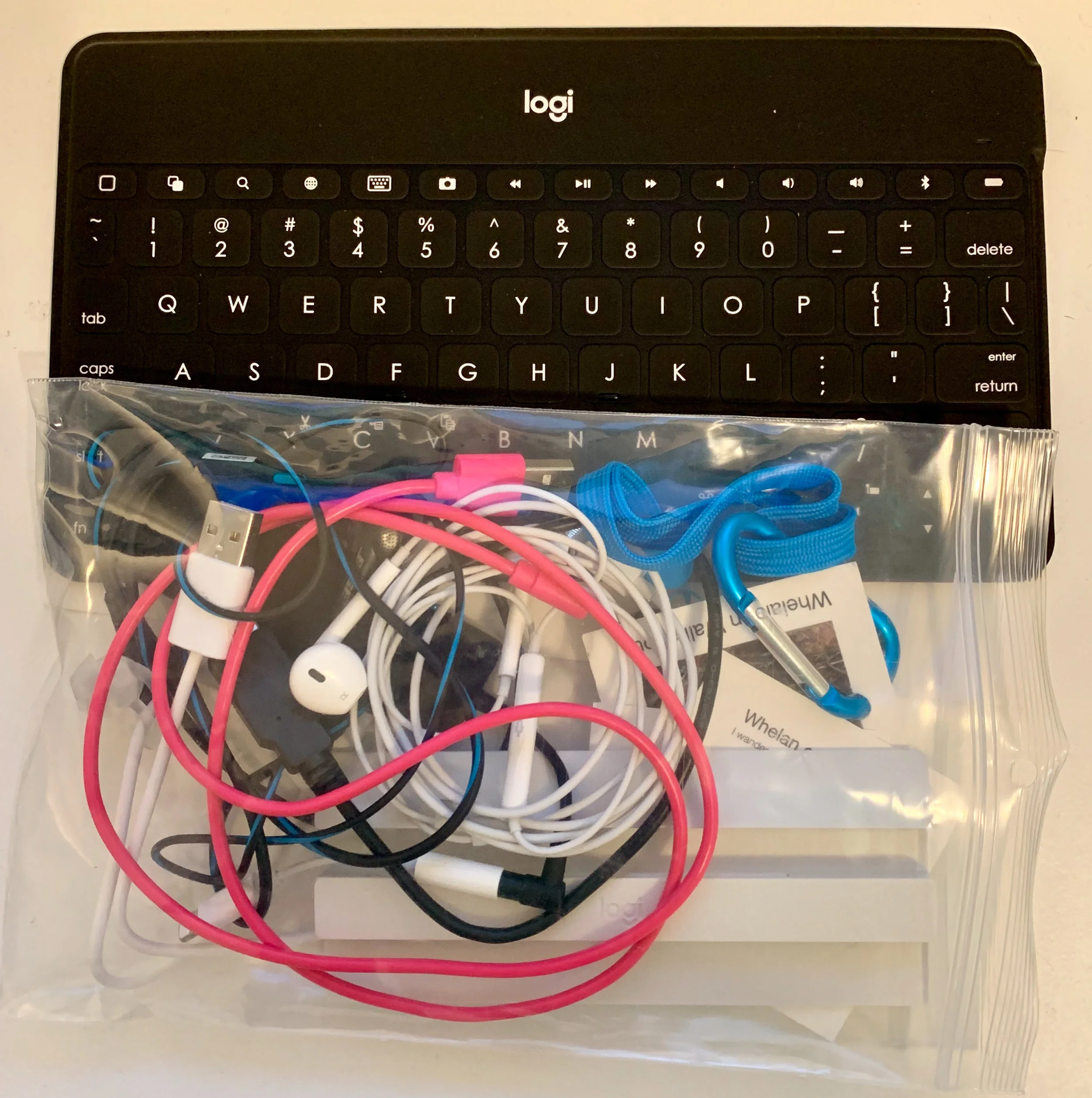 No camera or laptop this trip. A portable keyboard, and my new iPhone X, is all the technology I will be taking.