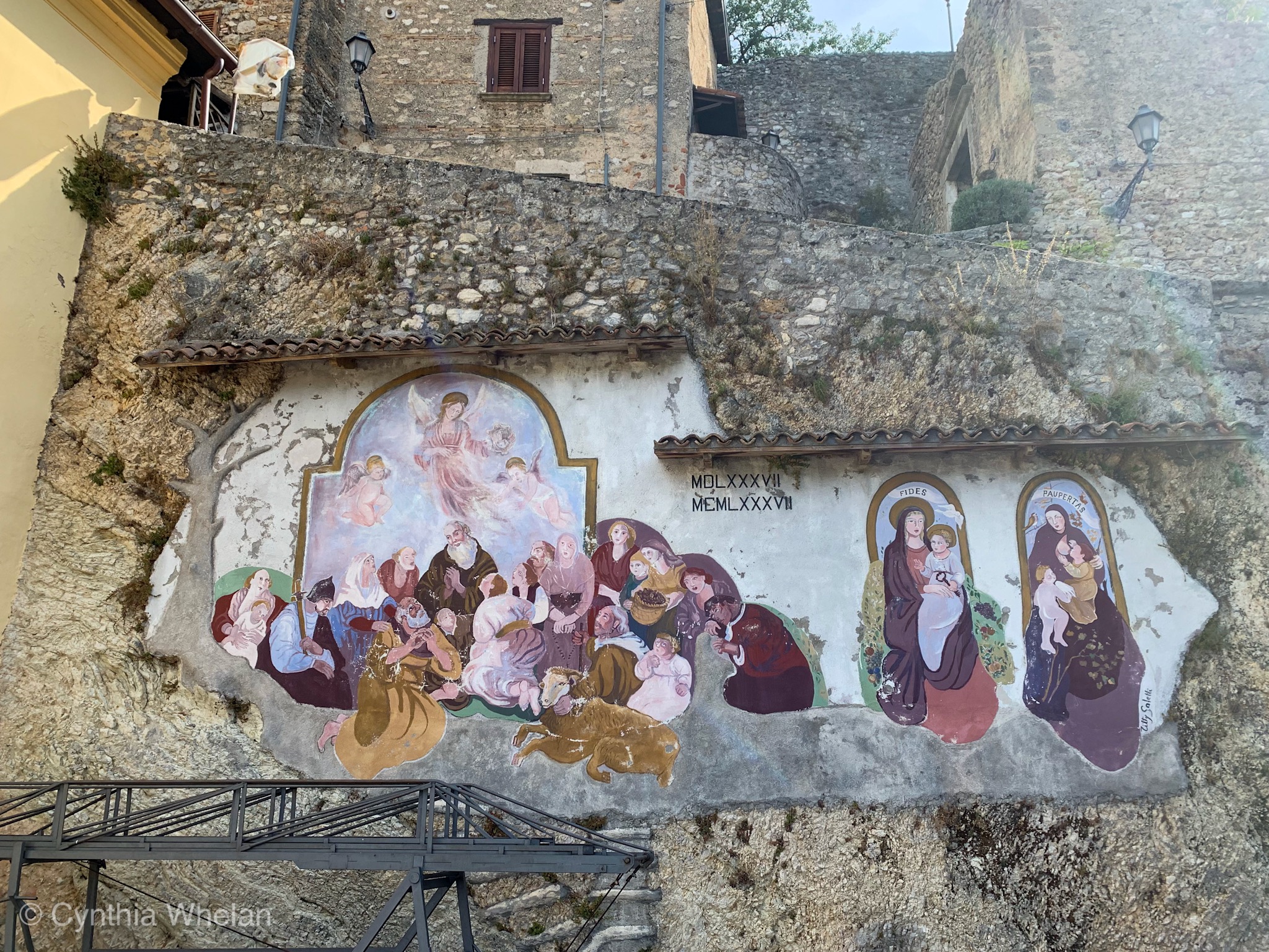 A hill town church’s contemporary mural.