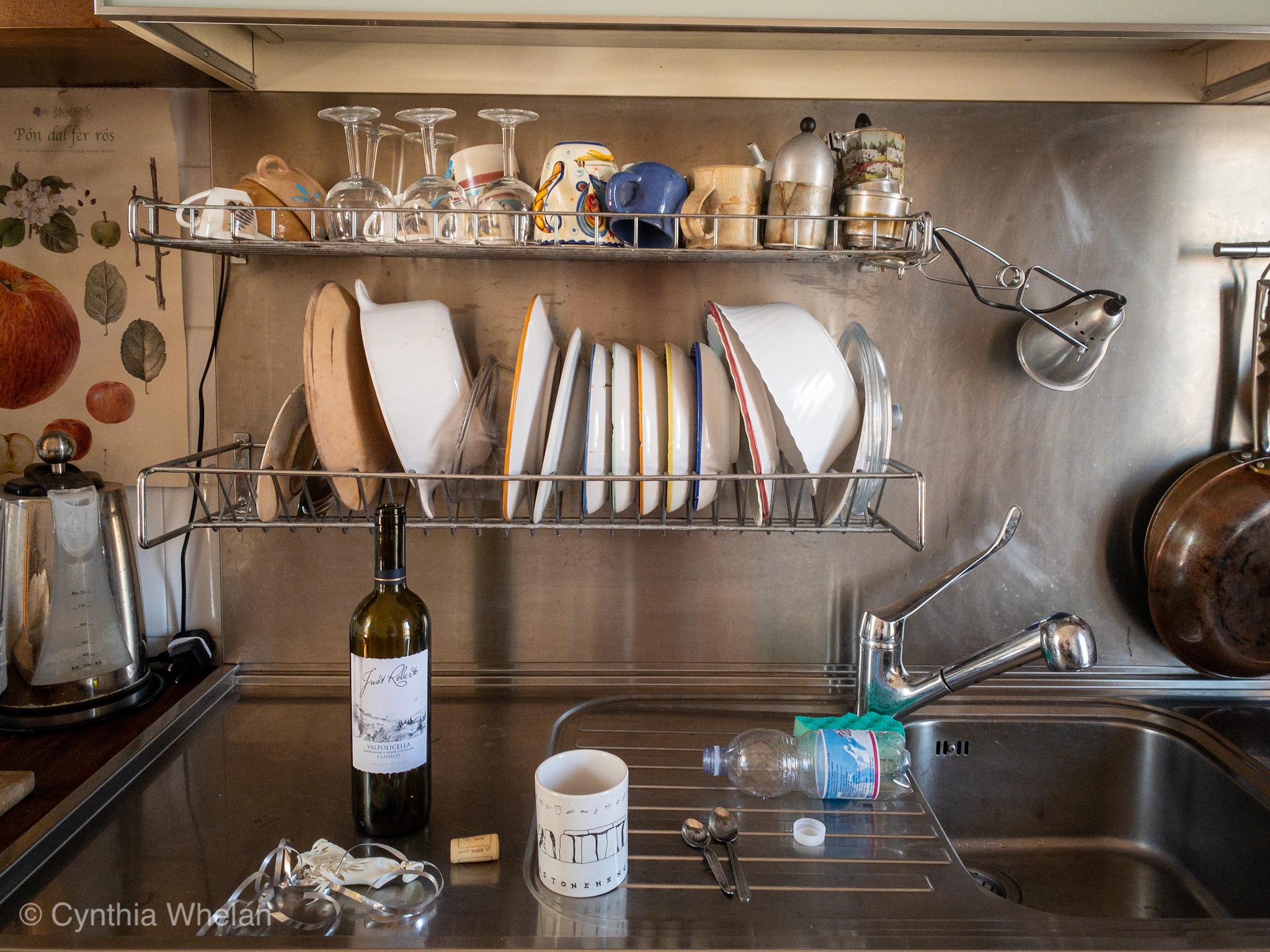 Our Airbnb kitchen in Rieti. More vino please1