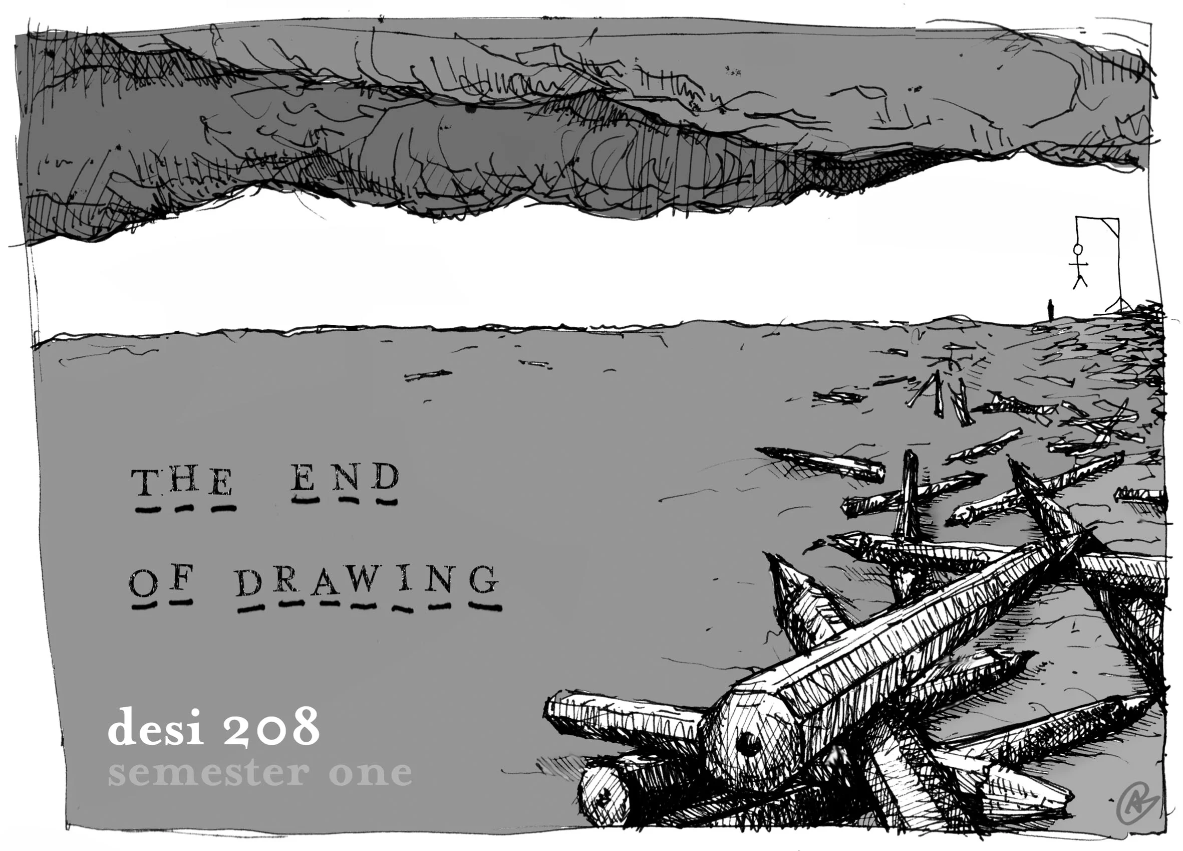 Exhibition poster for a 2nd-year drawing course I used to run at uni