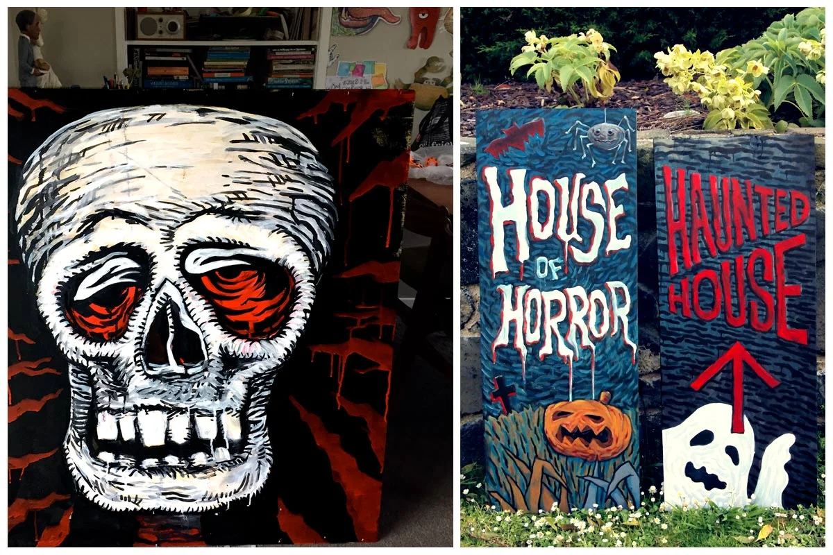  A couple for the Haunted House at the school fair. I enjoyed being a zombie and making kids scream in the dark 