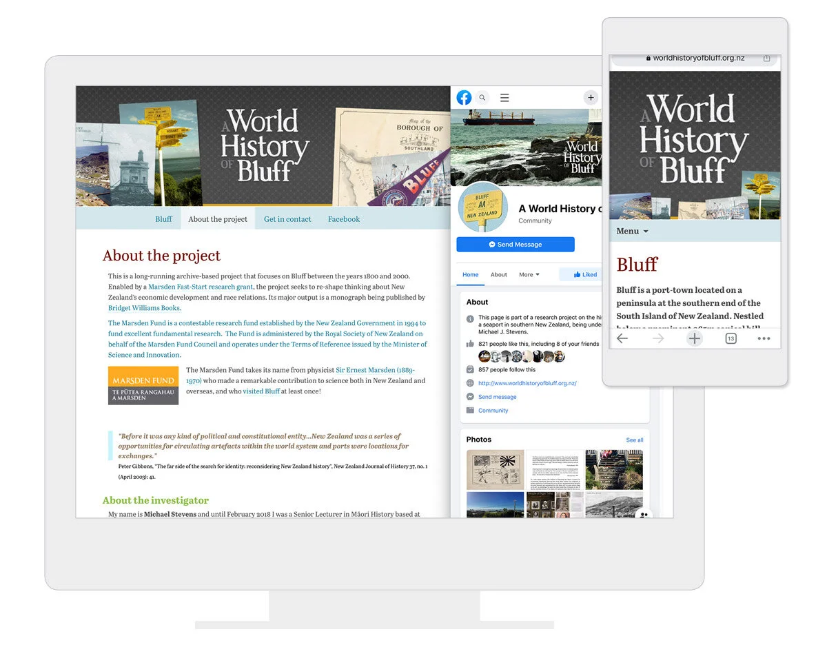  A nice little Wordpress site for historian and Bluffie Mike Stevens, and some cool imagery to help the accompanying Facebook group to involve a wider network of people to read and contribute to the stories. 