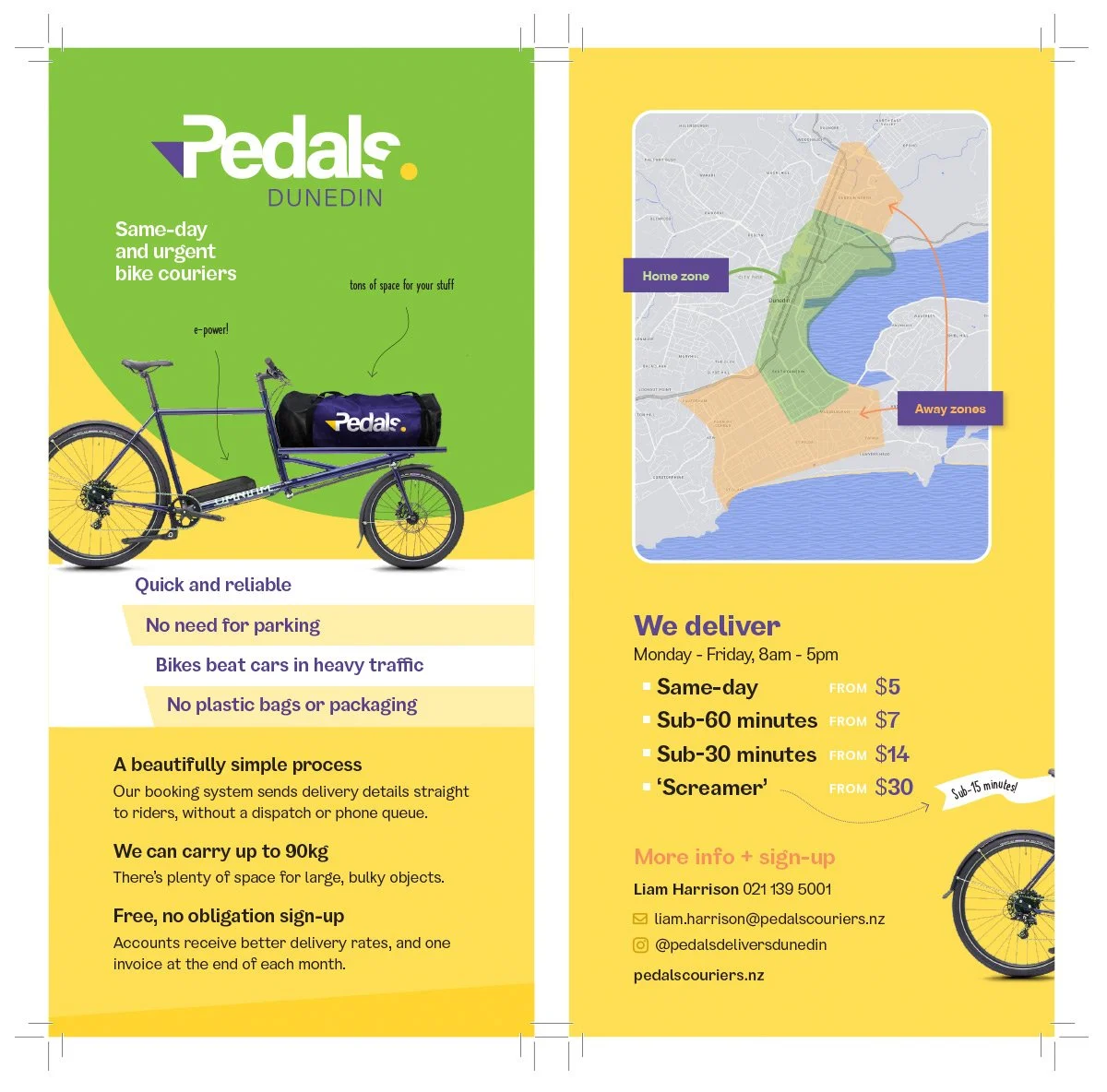 Pedals Dunedin — Design by Alex Gilks