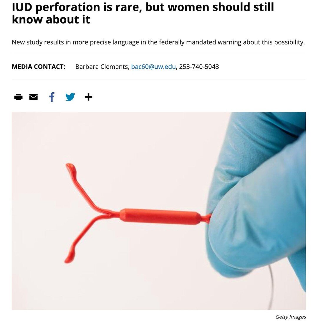 In important article for all to read, but most especially anyone considering getting an IUD inserted postpartum. 
#iudpostpartum 
Link in Link Tree on Profile