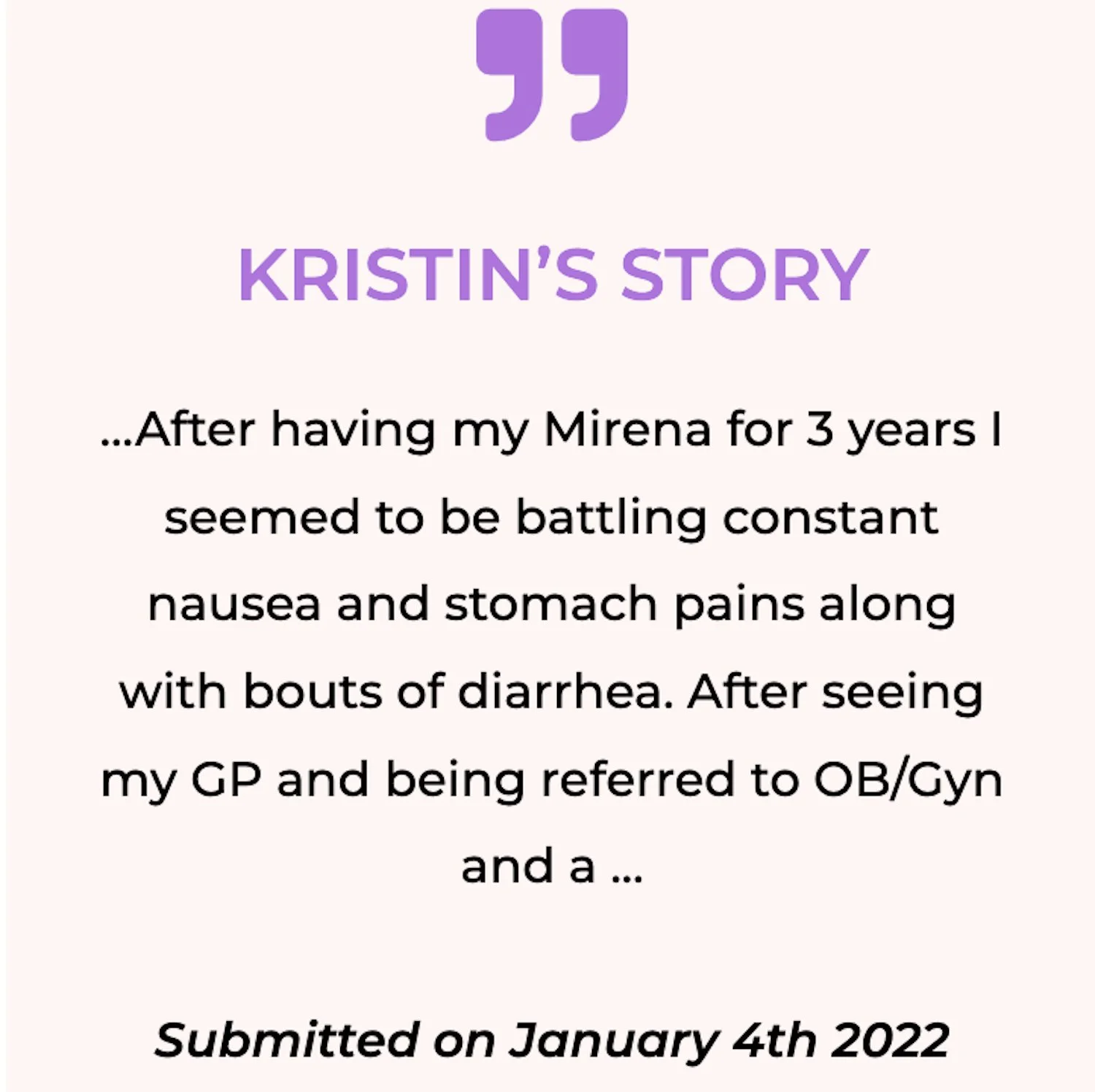 Kristin's Story from IUD Alert