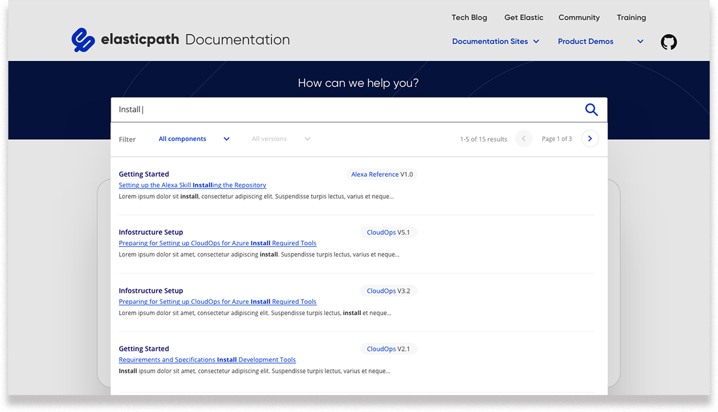 Showing facilitated searching experience.