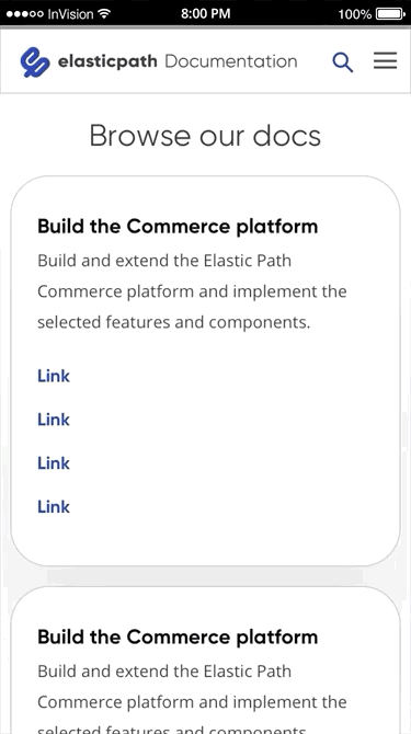 Mobile navigation designed for the ease of use.