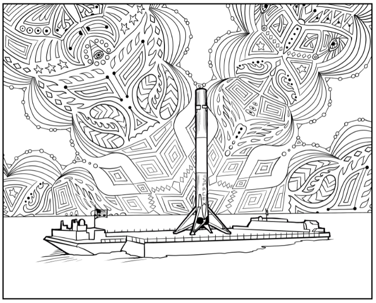 "Falcon 9 boost stage on droneship Just Read the Instructions"