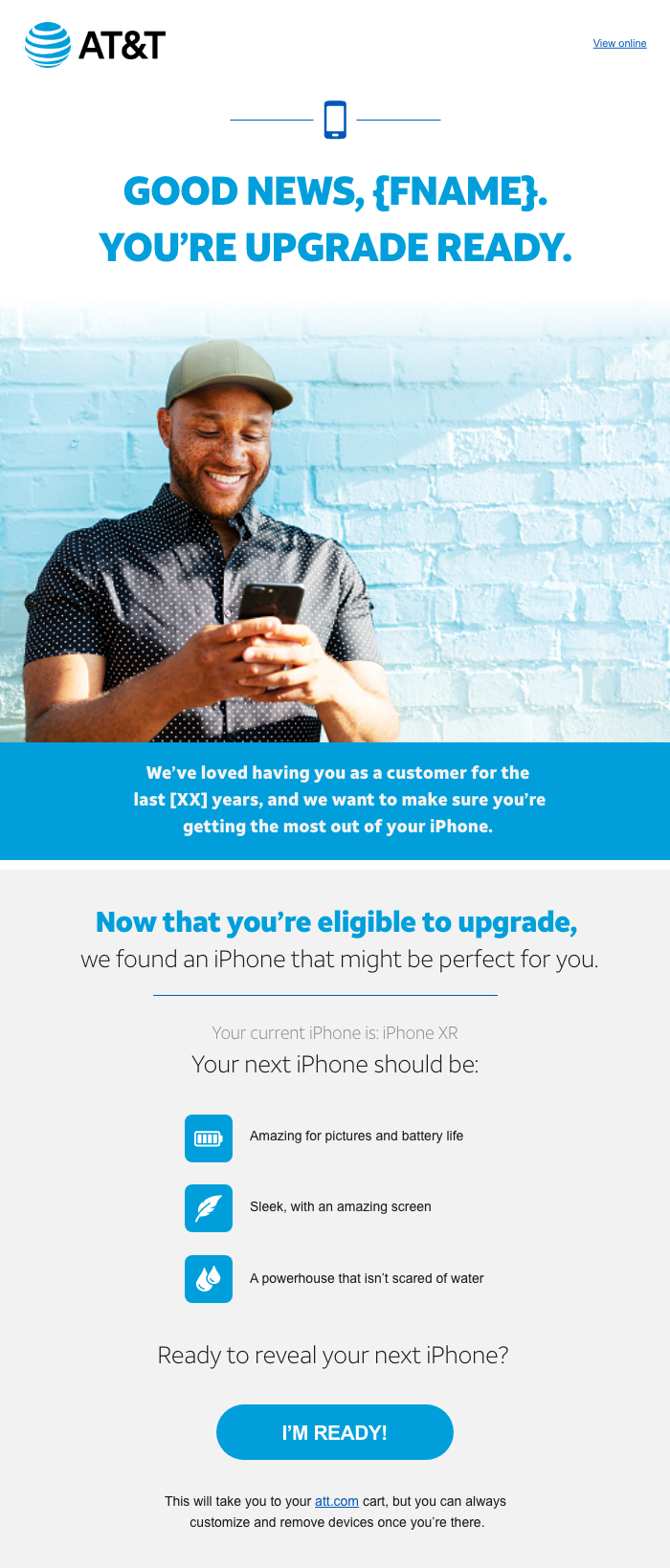 lifestyle upgrade email concept 
