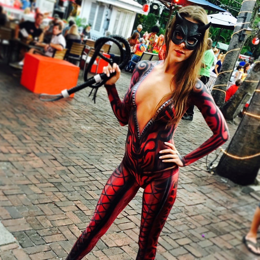  Alessandra Torre - red devil body paint fantasy fest key west 2016 