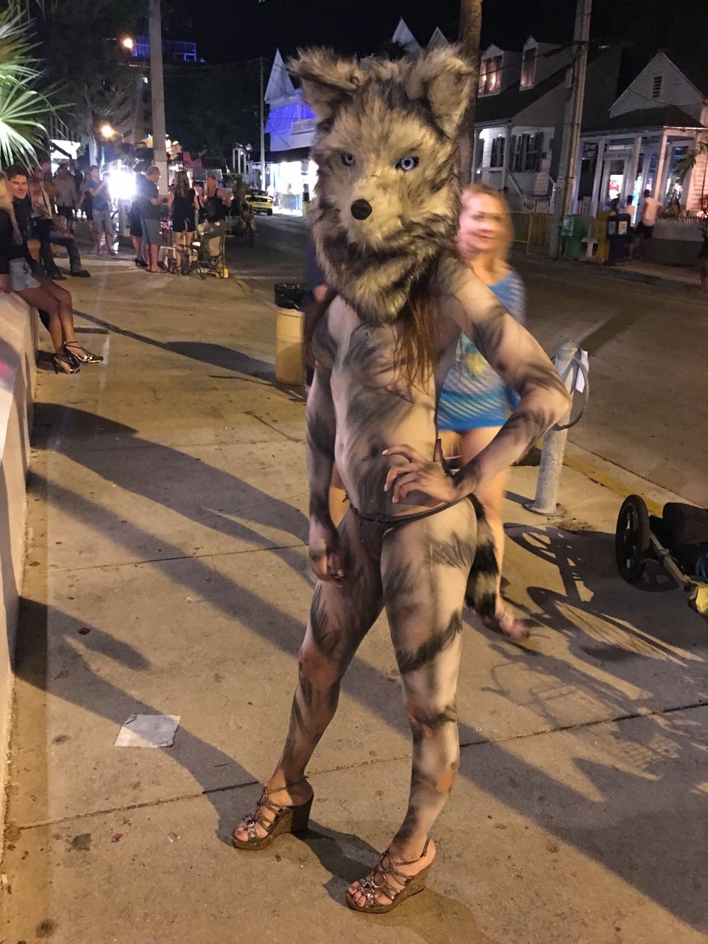  Alessandra Torre in wolf body paint at Fantasy Fest 2016 in Key West - nude 