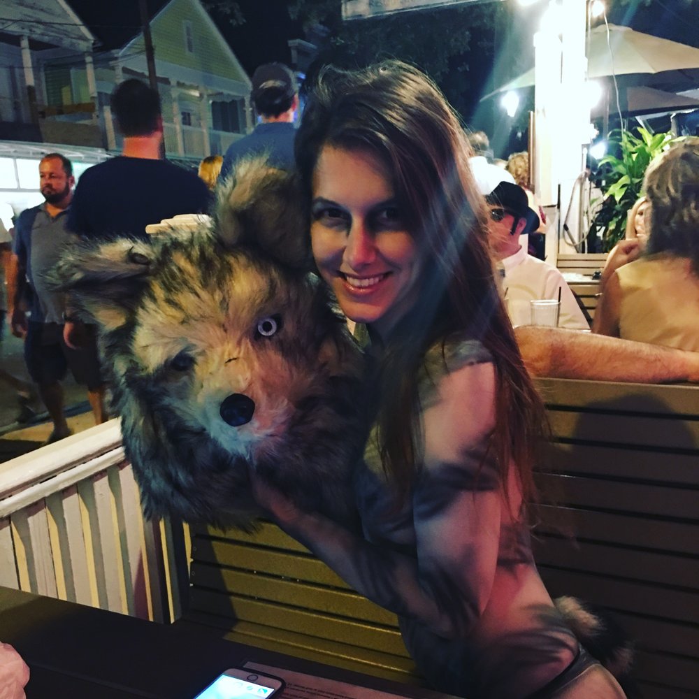  Alessandra Torre in wolf body paint at Fantasy Fest 2016 in Key West - nude with wolf head    
