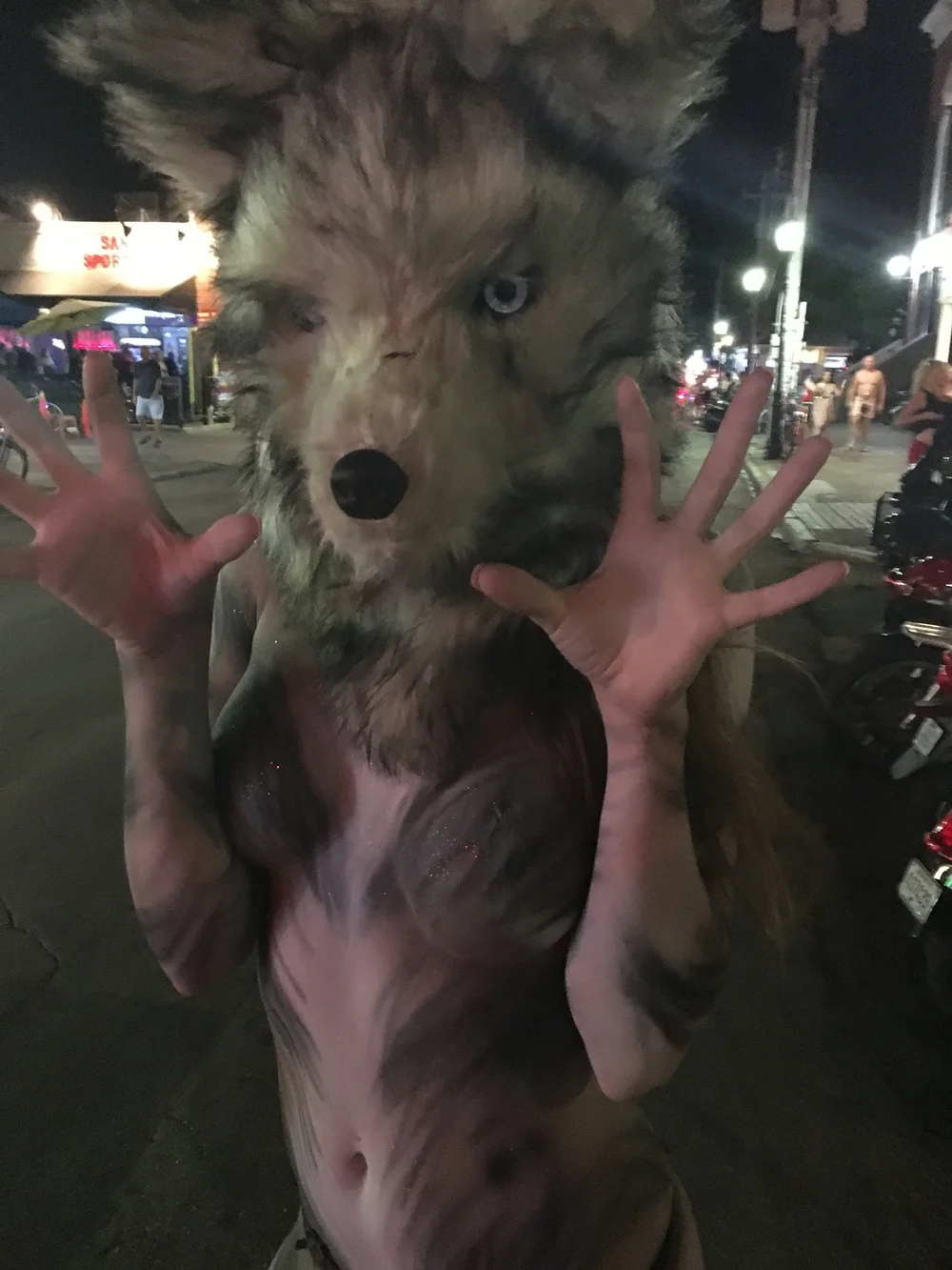  Alessandra Torre in wolf body paint at Fantasy Fest 2016 in Key West - nude 