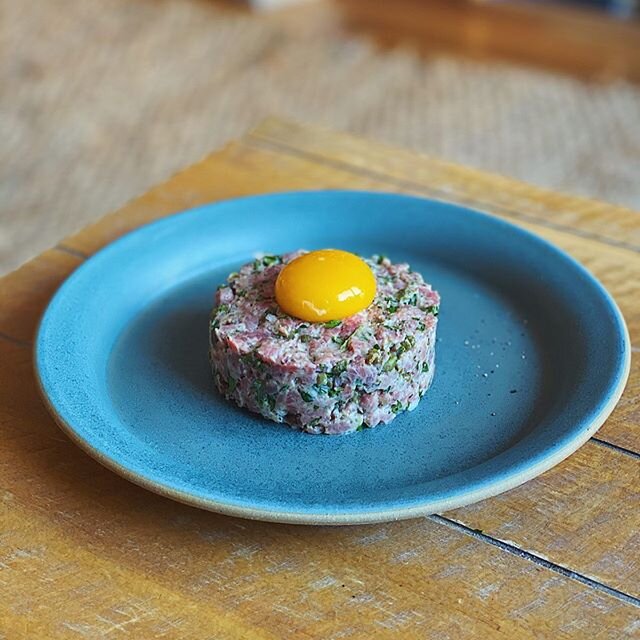 I&rsquo;ll forever be a fan of fresh beef tartare for breakfast. #chezfaye #fayemade