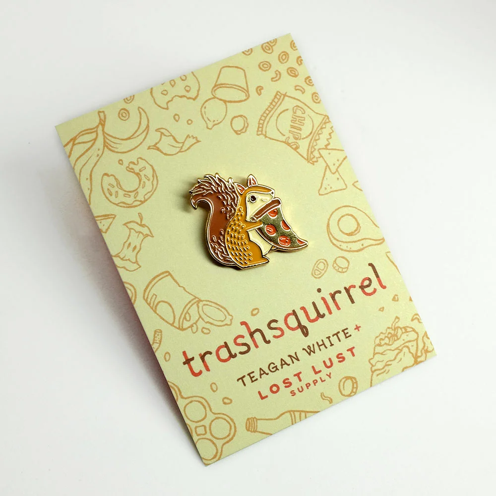 Shop: Teagan White's "Trash Squirrel" Pin — Lost Lust Supply