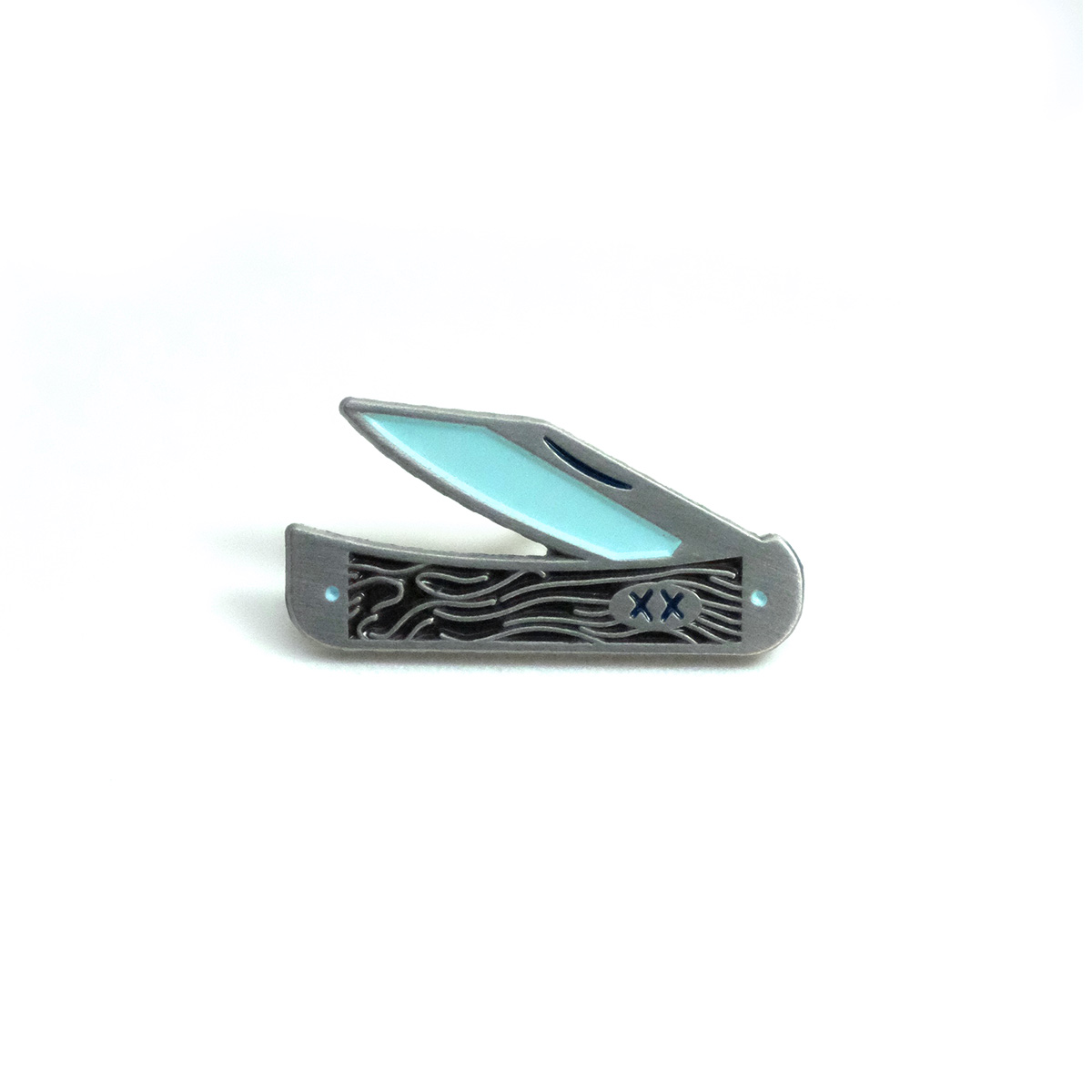 LLS003 : Pocket Knife Soft Enamel Pin 1" x 0.5" $4