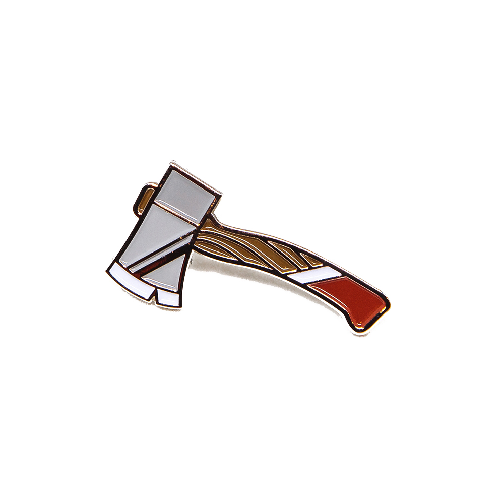 LLS021 : Hatchet Soft Enamel Pin 0.5" x 1" $4
