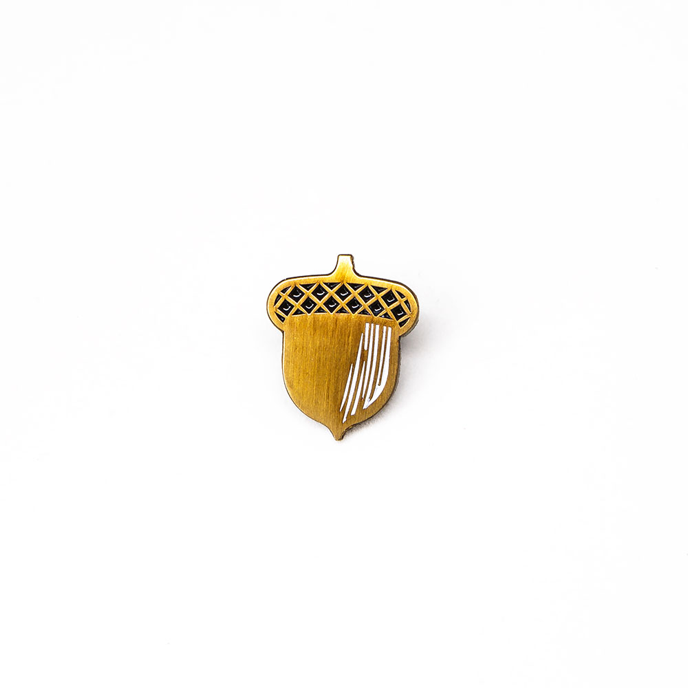 LLS023 : Acorn Soft Enamel Pin 0.53" x 0.65" $4