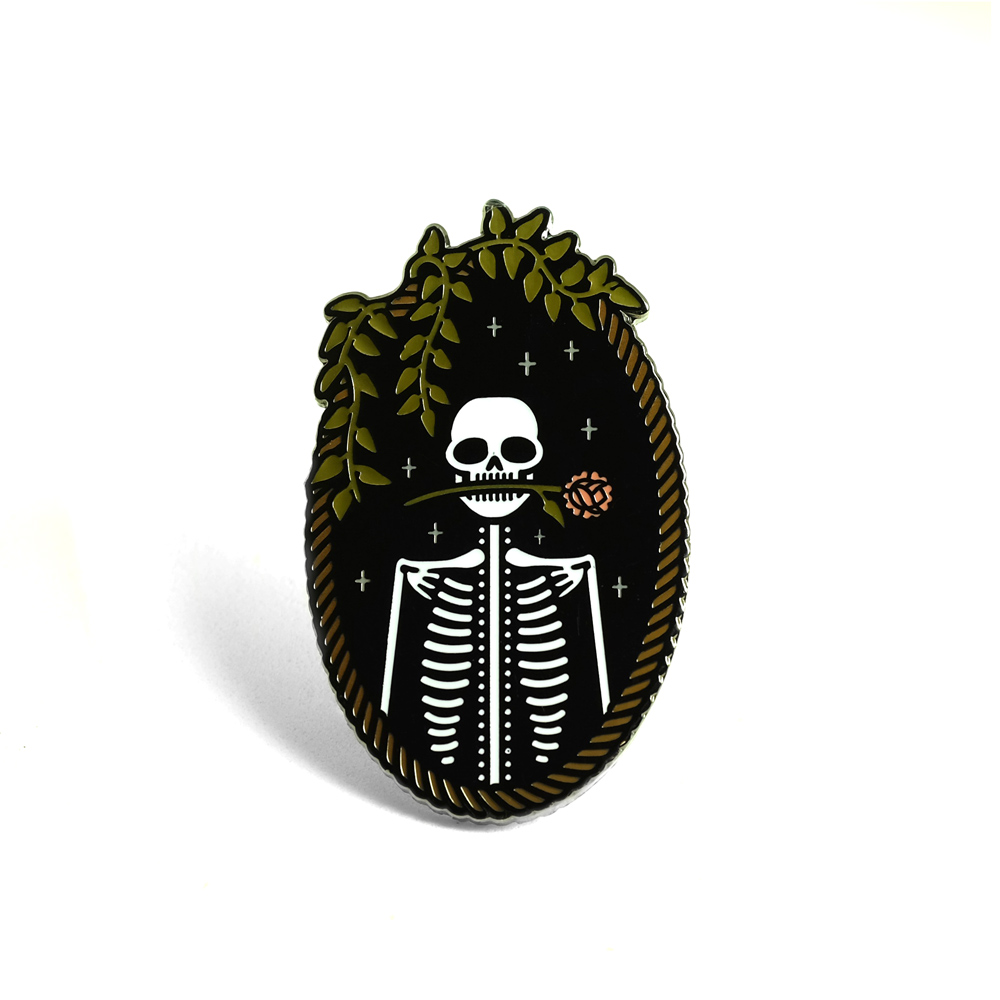 LLS070 : tinycup Jackie Hard enamel pin 1" x 2" $5
