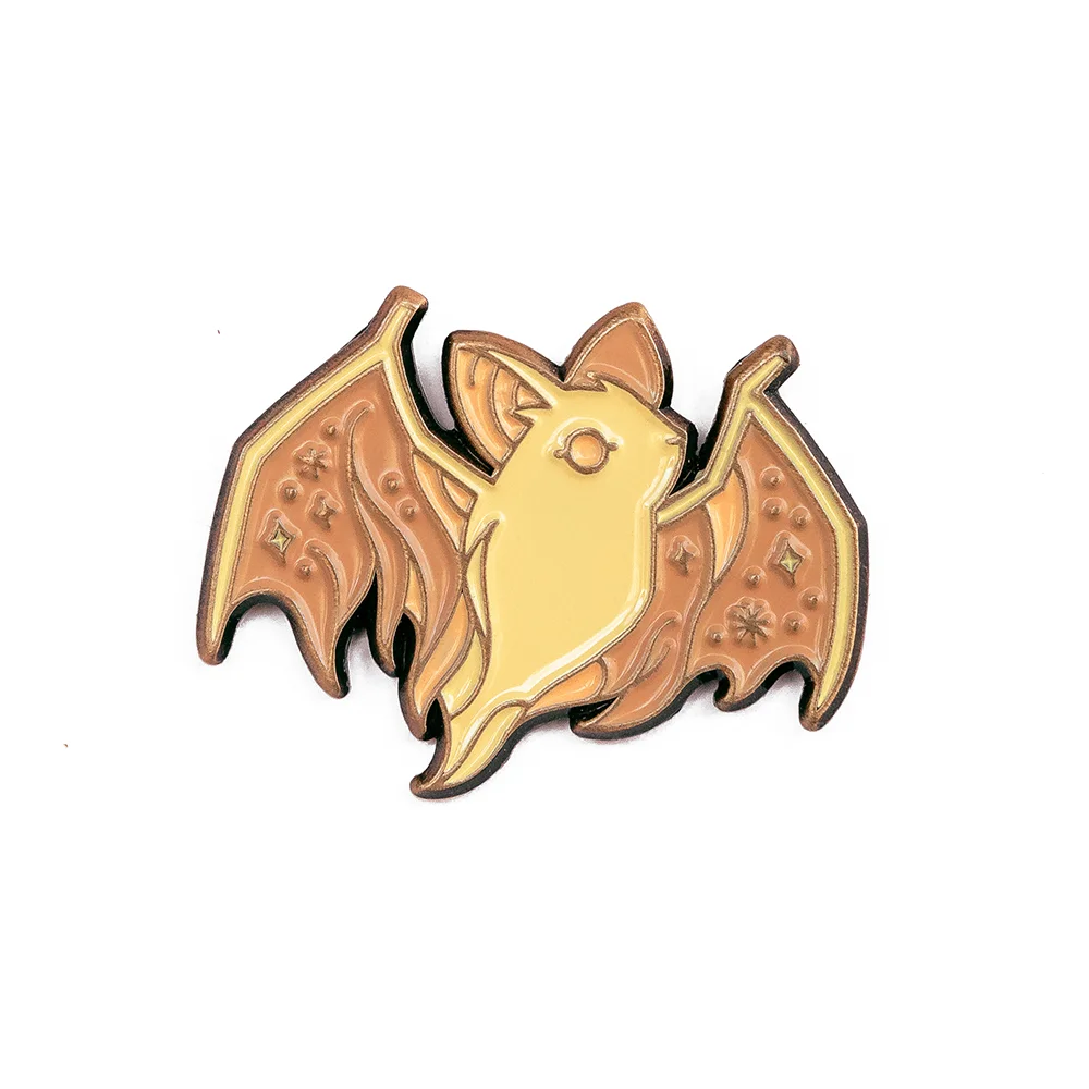 LLS076-L : Ghost Bat (Light) Soft enamel pin 1" x 1" $4