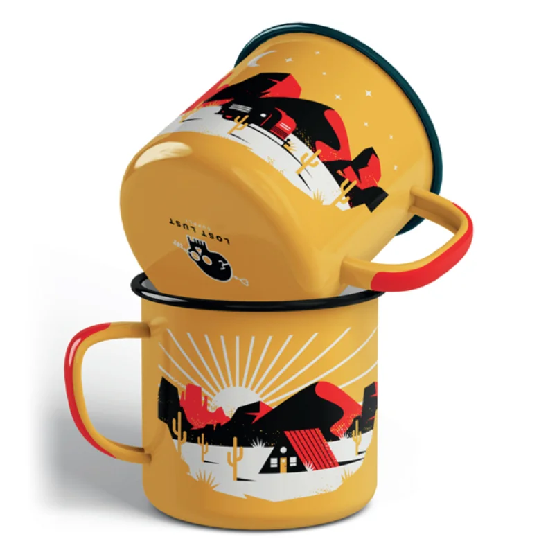 LLS138 : Home on the Range Mug enamel + steel camp mug 12 oz. $18