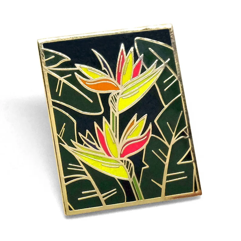 LLS170 : Bird Of Paradise Hard enamel pin 0.8" x 1" $4
