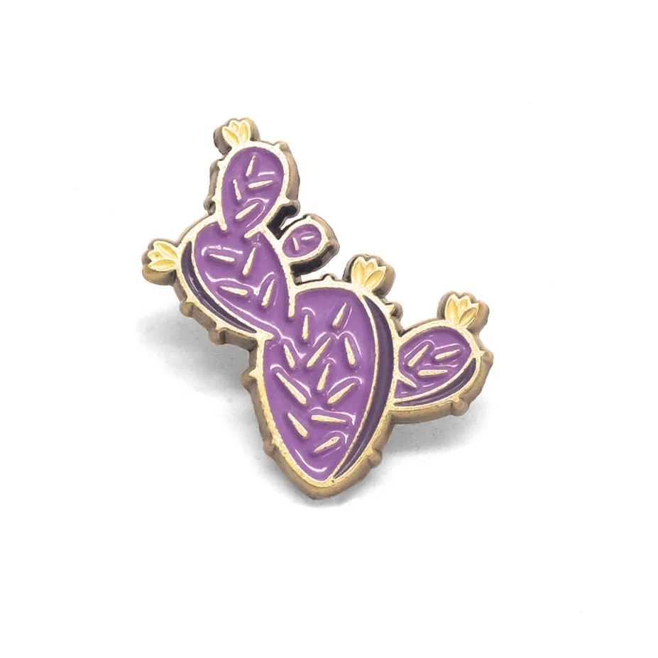 LLS188-P : Prickly Pear (Purple) Soft enamel pin 0.83” x 0.9” $4