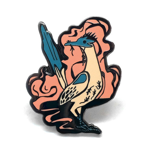 LLS190 : Roadrunner Hard enamel pin 2.1" x 1.25" $4