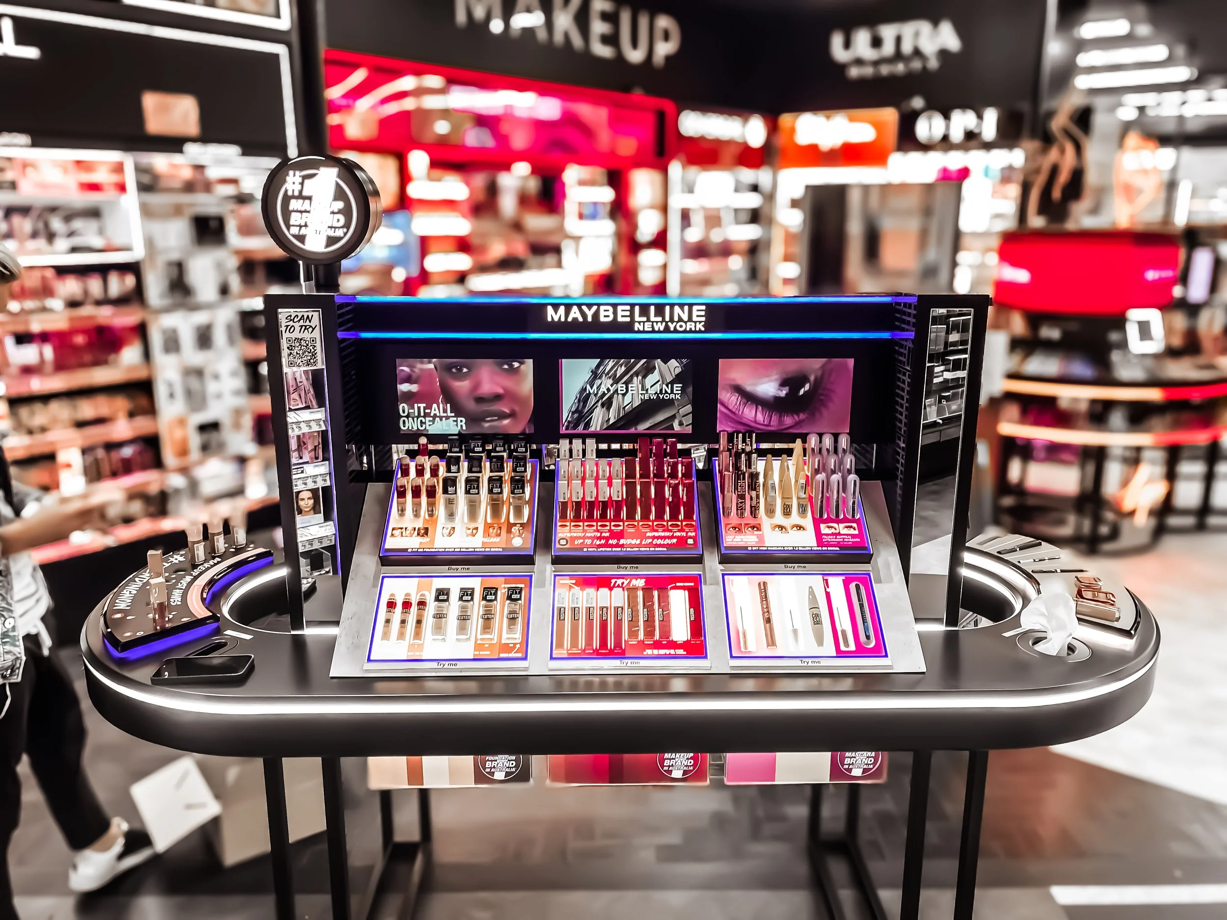 L'Oreal / Maybelline table, Chadstone