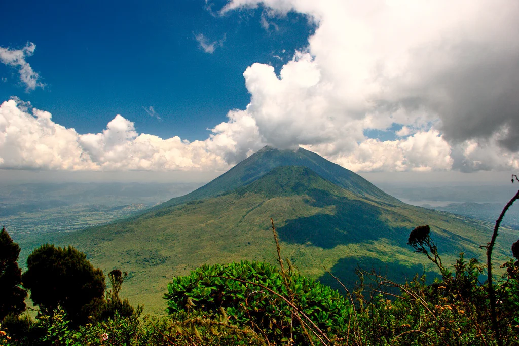 Mgahinga Gorilla National Park Mgahinga Gorilla National Park sits high in the clouds, at an altitude of between 2,227m and 4,127m. As its name suggests, it was created to protect the rare mountain gorillas that inhabit the dense forests, and it is also an important habitat for the endangered golden monkey. Mgahinga’s most striking features are its three conical, extinct volcanoes, part of the spectacular Virunga Range that lies along the border region of Uganda, Congo and Rwanda. Tours to Mgahinga will be custom made for you.