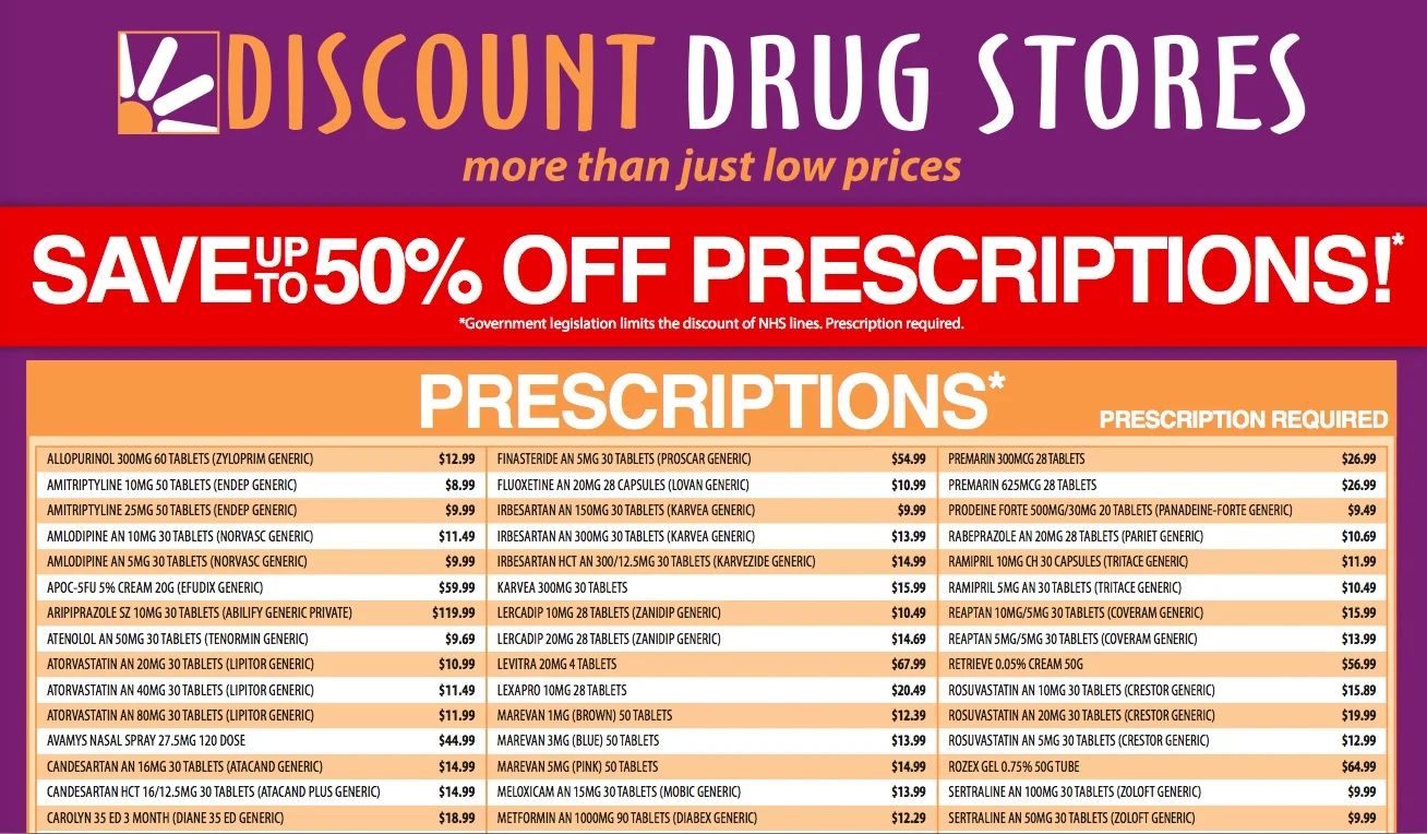 Prescription Price List May 2017
