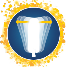 FormFit The tampon gently expands once inserted to fit your body’s shape for full protection.