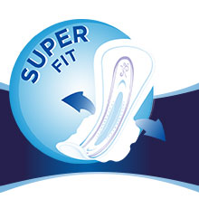 Ultra Fit Conforms to your shape with wings to secure sanitary towel in place, even when you move at night.