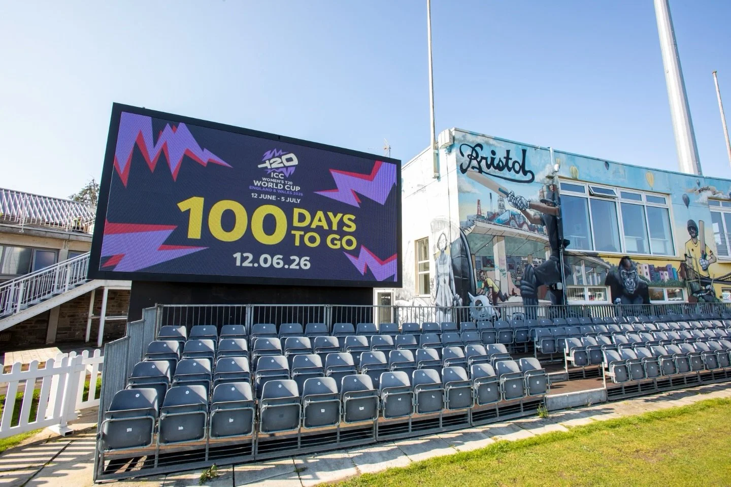 Only 100 days left! 

The Bristol Pavilion is set to host hospitality for the Women's T20 World Cup in Bristol - find out more on our website! 

#BecomeGlorious