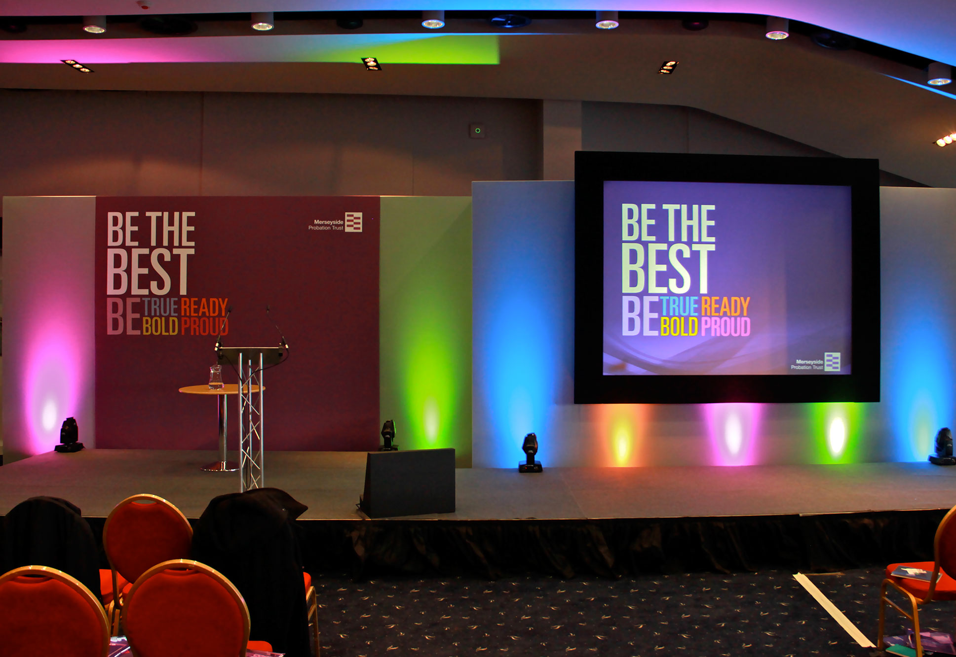 Conference Stage Set and AV Production at Aintree Racecourse
