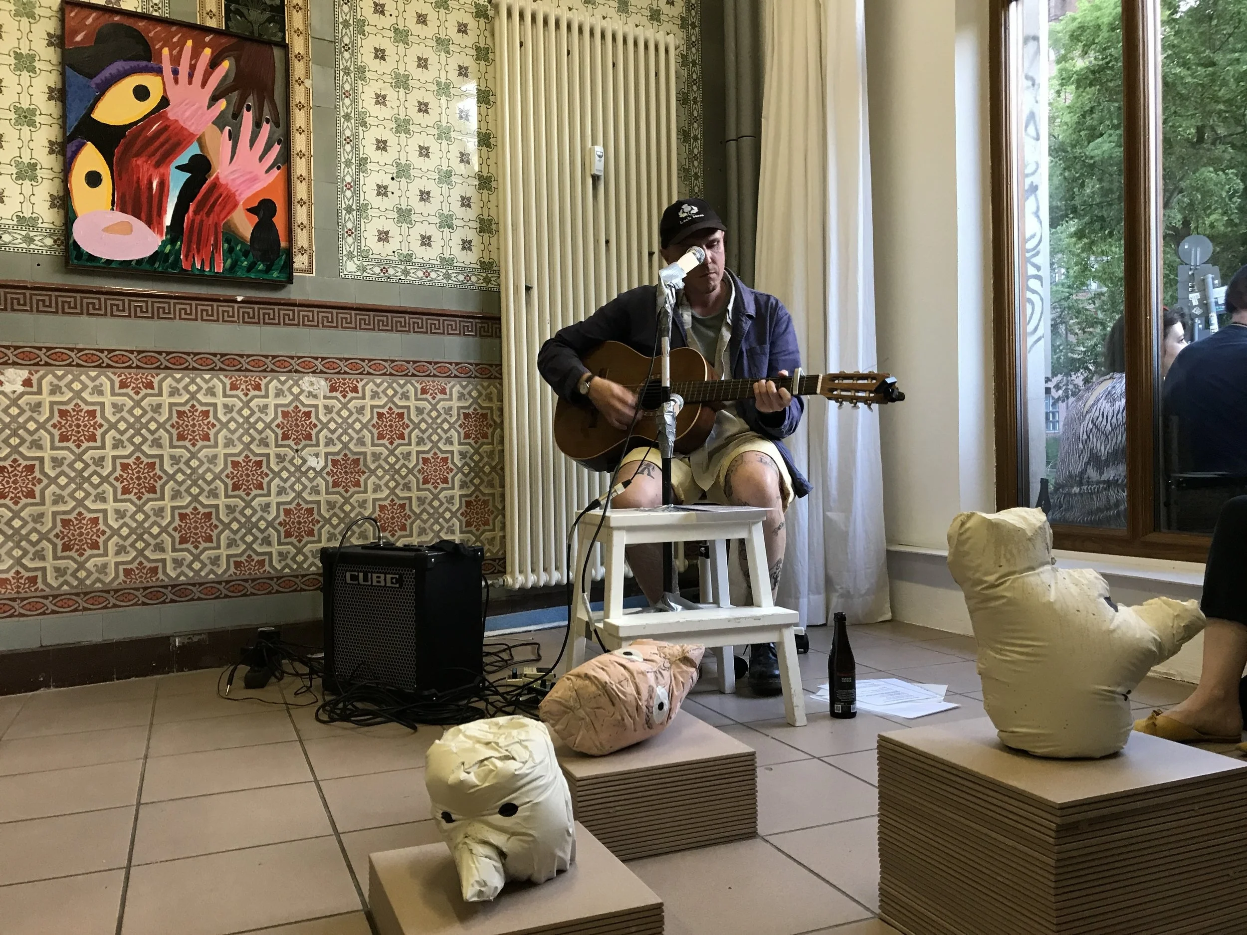  Mathew Sawyer playing live at the opening. 