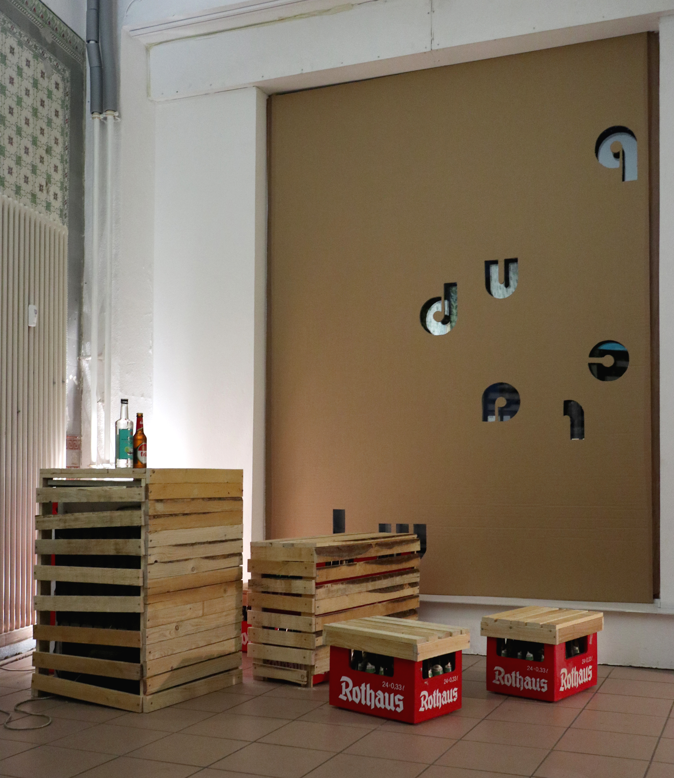 Three bars built collaboratively (but operated individually) by Declan Clarke, Paul McDevitt, Cornelius Quabeck.