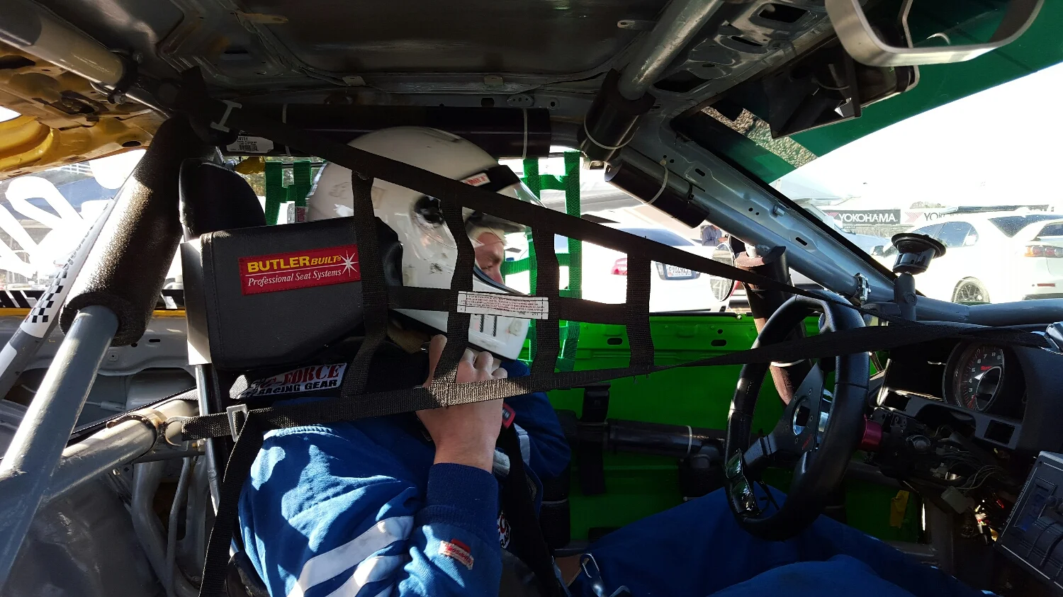 strap that helmet down and use the car like you want to! Pic by Hollie Hieser
