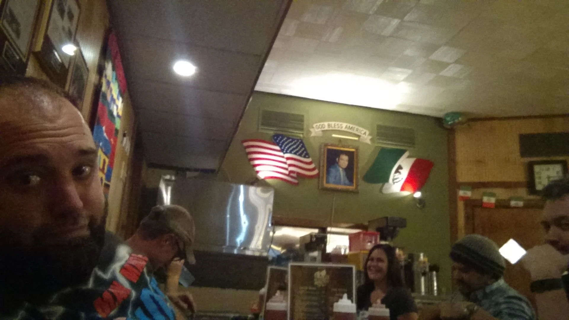 Does anyone else see the reversed American Flag?