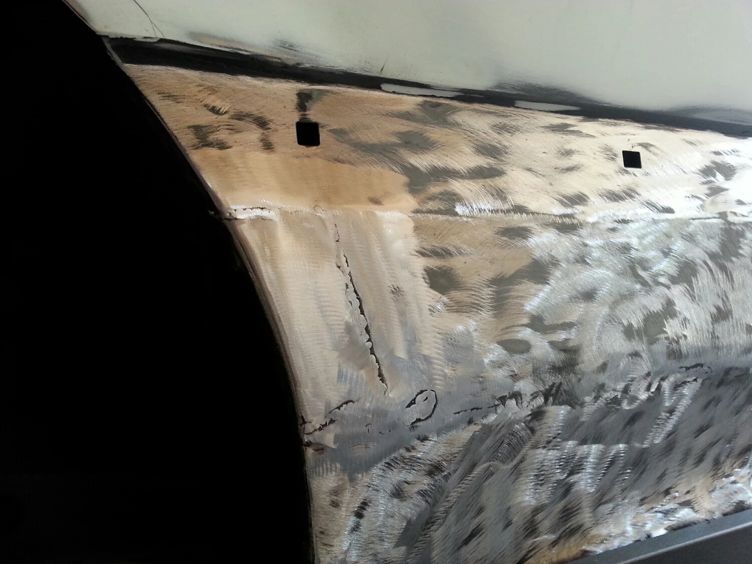 grind weld down. 