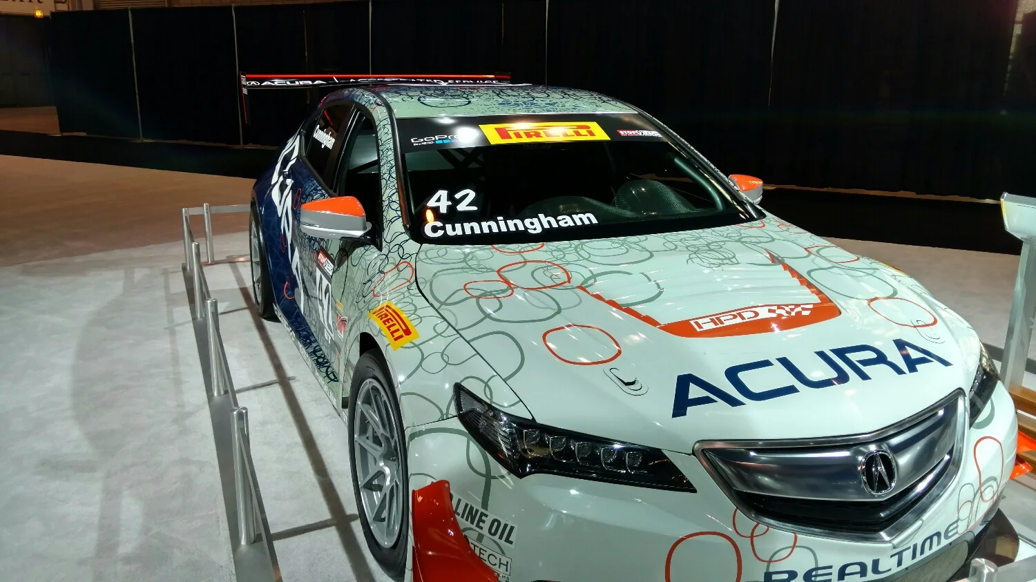 Former Slipangle guest Peter Cunningham and his Realtime Racing team were represented prominently in the Acura booth.