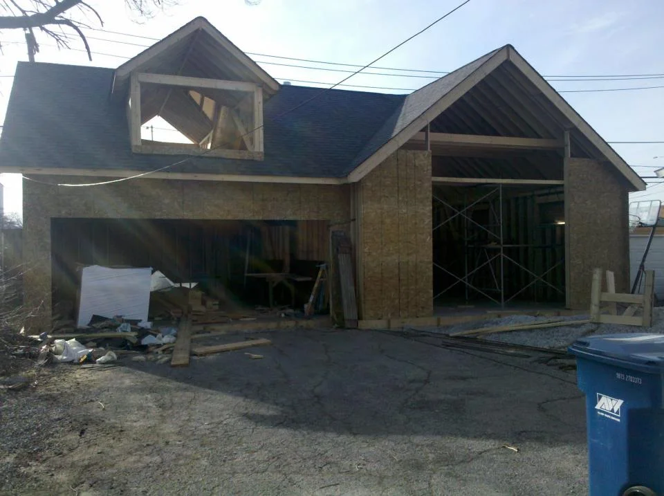 Due to an impending snowstorm, and the fact that putting shingles on is not much fun, the shingles were left to a local proffessional, Vandrunen roofing. The Jabaay family has already done enough roofing projects to know they don't want to do anymore roofing projects.