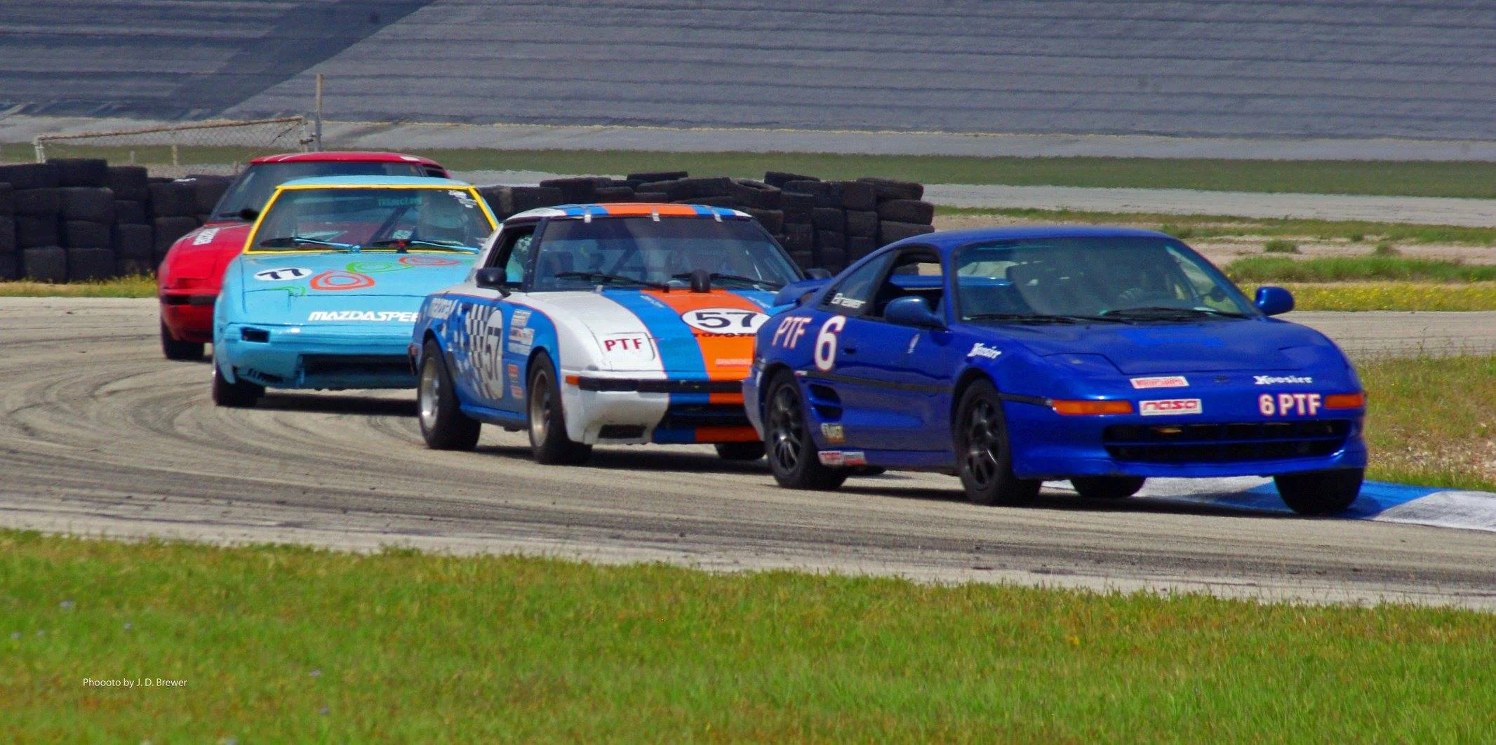 Ken Brewer in the #6 PTF Toyota MR2 at Texas World Speedway in 2014