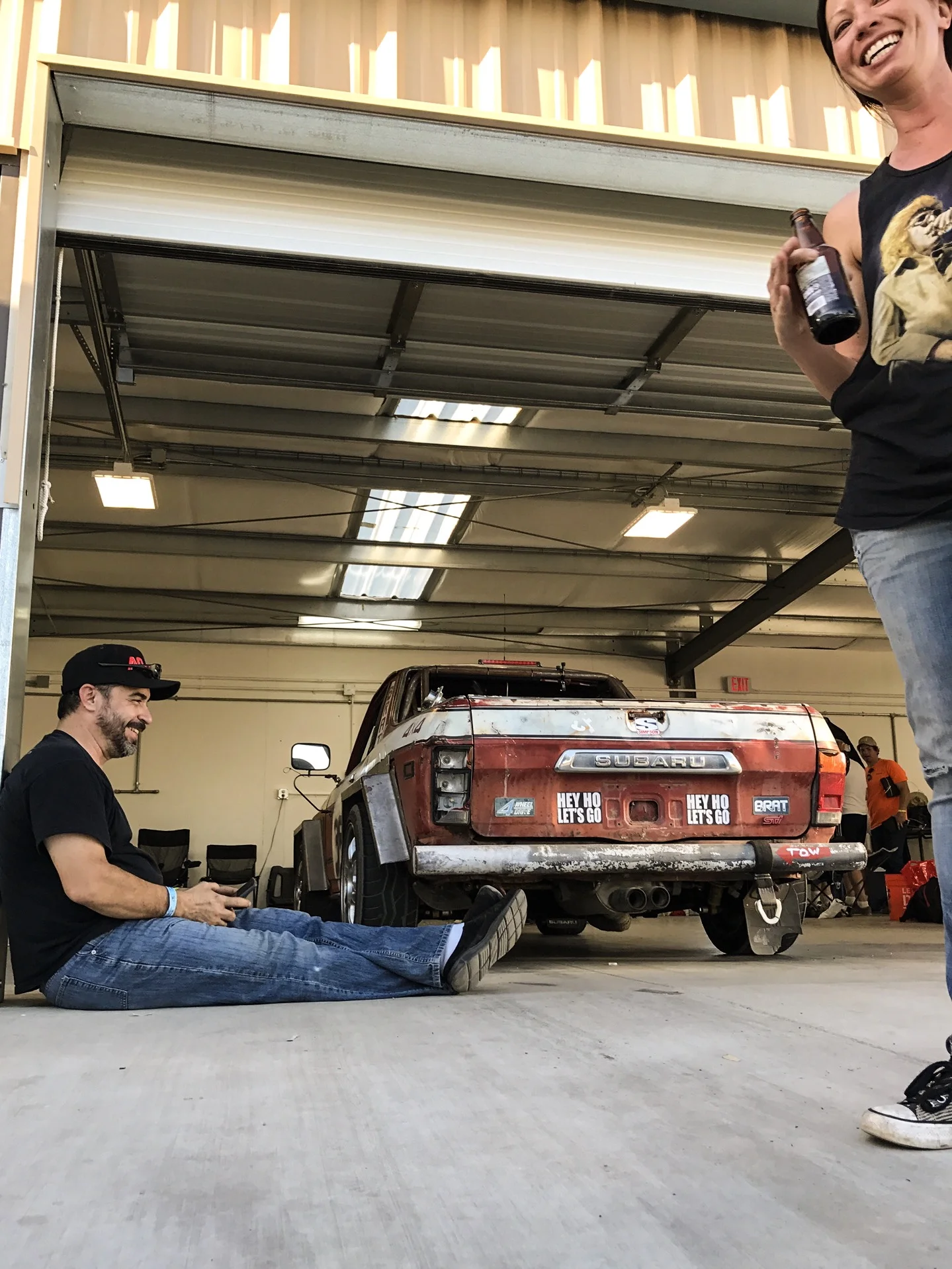 Another favorite of mine (I had many favorites): a Ramones-themed Subaru Brat. As soon as the race was over they cracked open beers and blasted the car's quintessential classic punk namesake, Beat on the Brat.