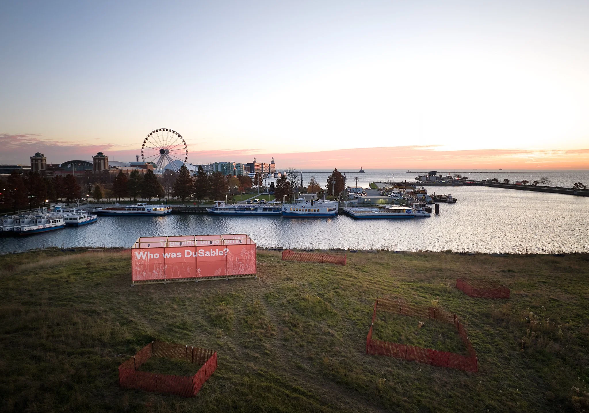  'Parallel History'   Ross Bar­ney Archi­tects  DuSable Park, Chicago Architecture Biennial  Chicago, IL     Return to Projects  