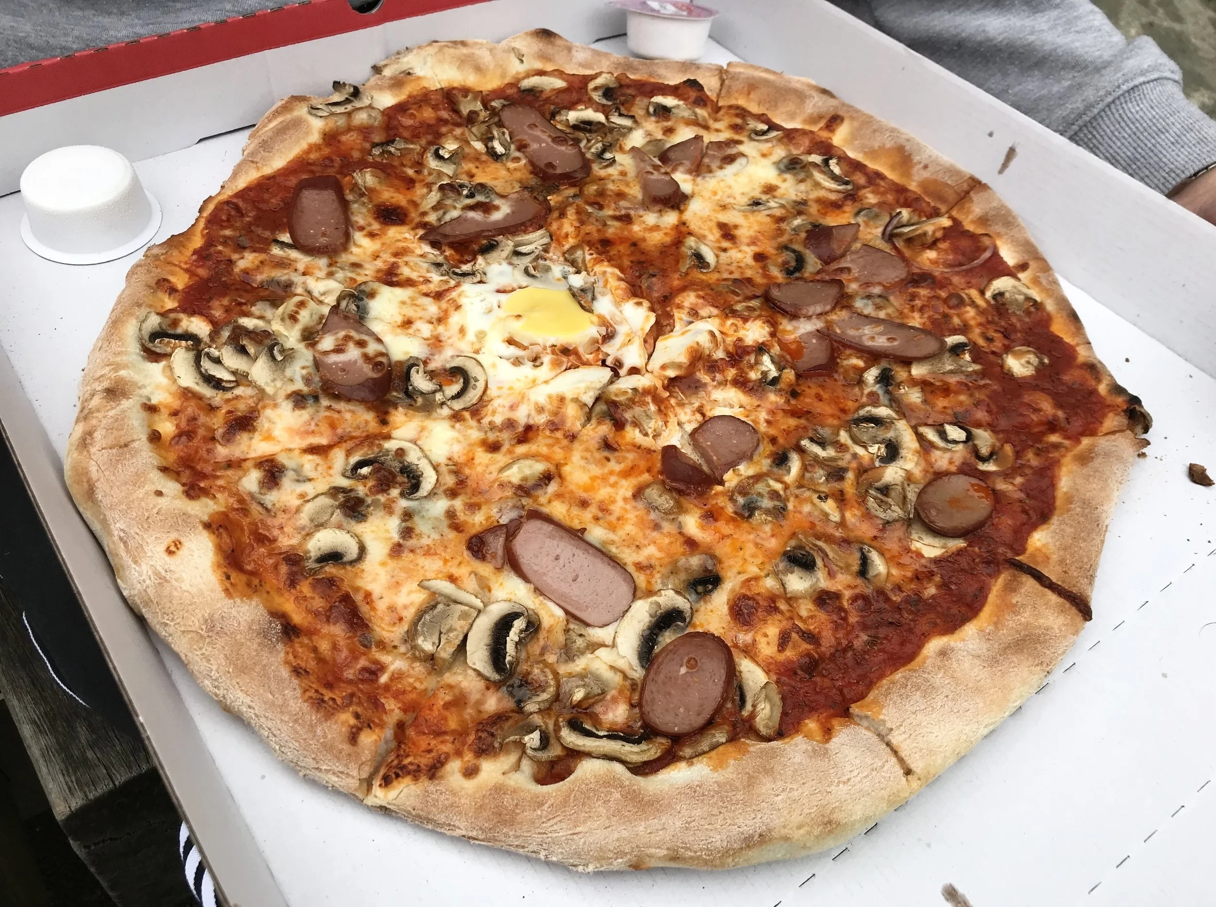 The 'Full English' complete with an egg in the centre. 