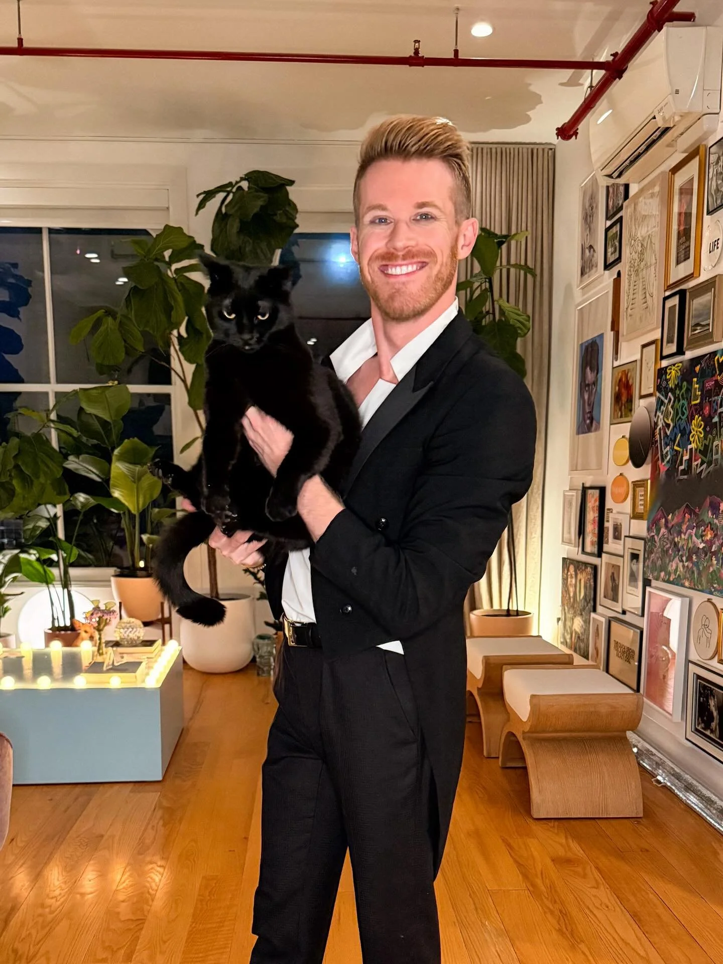 Today we&rsquo;re wishing a very happy birthday to Colin Knapp, our Director of Development and Communications! 🎂🖤

It also happens to be National Black Cat Day &mdash; perfect timing for Colin and his cat, Papageno. 🐾

#NYClassical 
#HappyBirthda