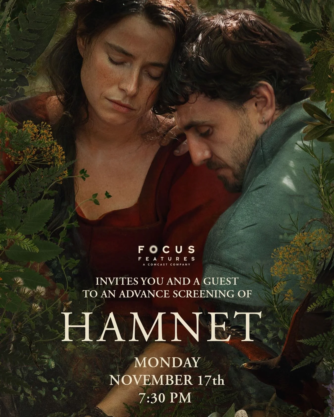 Ticket Giveaway: Be Among the First to See HAMNET! 

NY Classical is thrilled to offer a ticket giveaway for the NYC advance screening of HAMNET, the latest film from Academy Award&ndash;winning director Chlo&eacute; Zhao, based on Maggie O&rsquo;Far